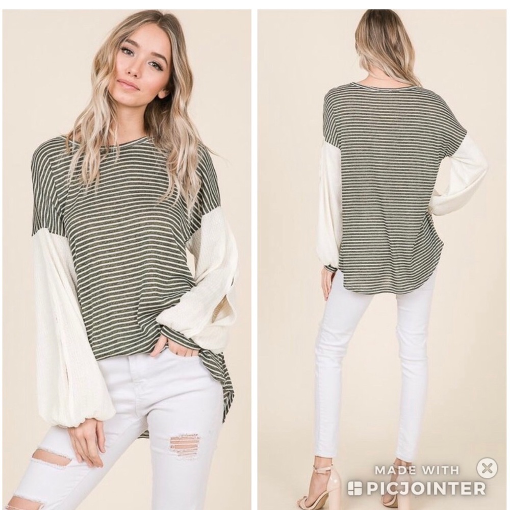 Bubble sleeve top
